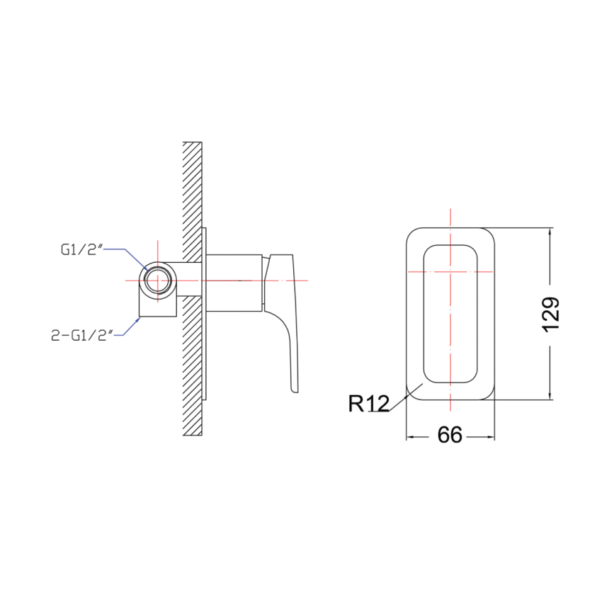 Eden Wall Mixer Matt Black