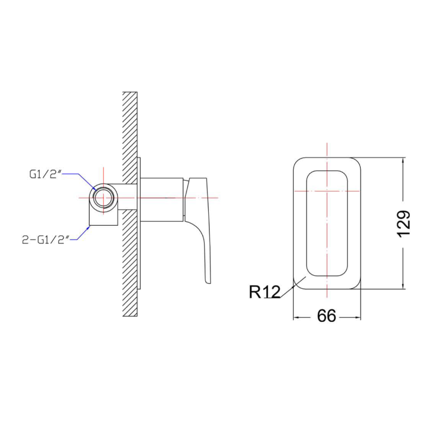 Eden Wall Mixer Chrome