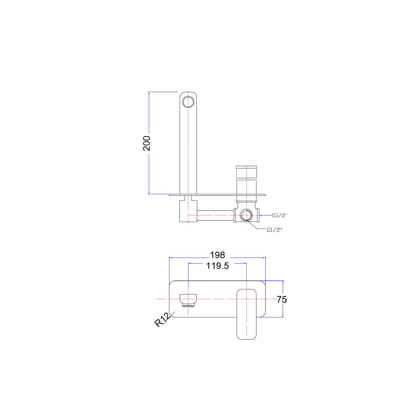 Eden Wall Basin Mixer Chrome