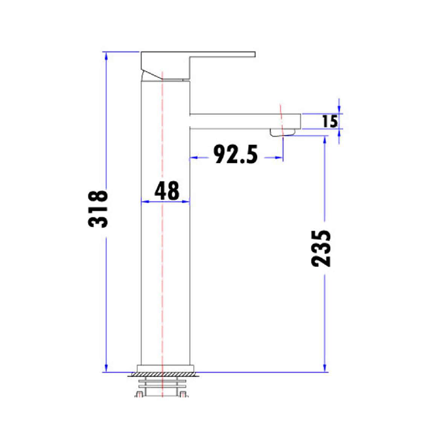 Nova High Rise Basin Mixer Chrome