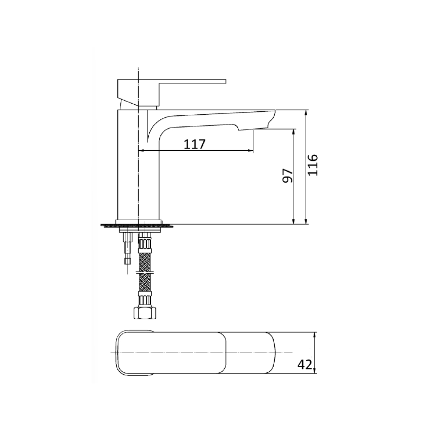 Nova Basin Mixer Matt Black 
