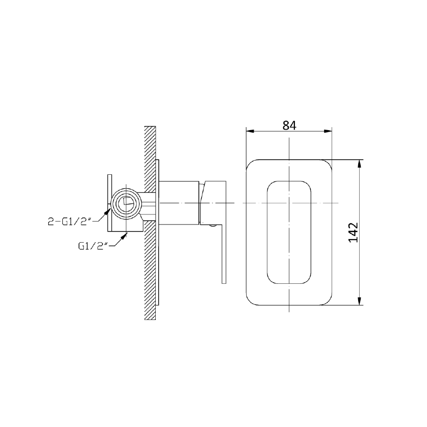 Nova Wall Mixer Chrome