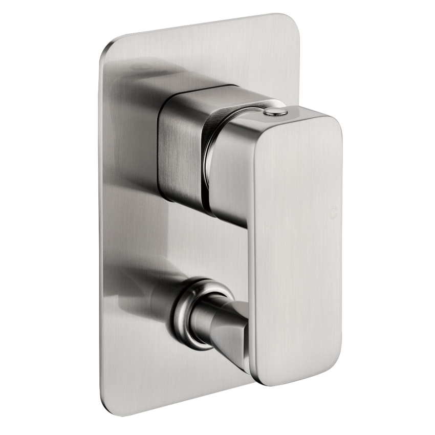 Nova Wall Mixer with Diverter Brushed Nickel 
