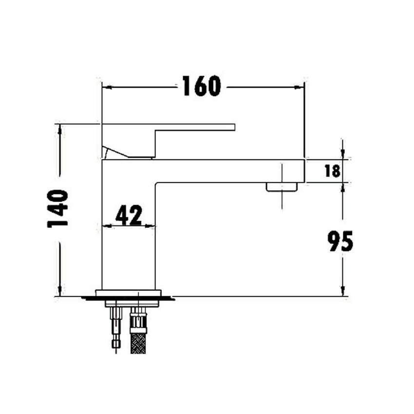 Rosa Basin Mixer Matt Black