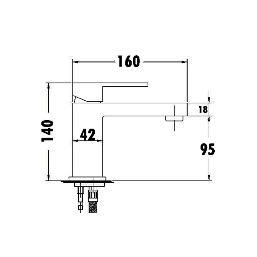 Rosa Basin Mixer Chrome