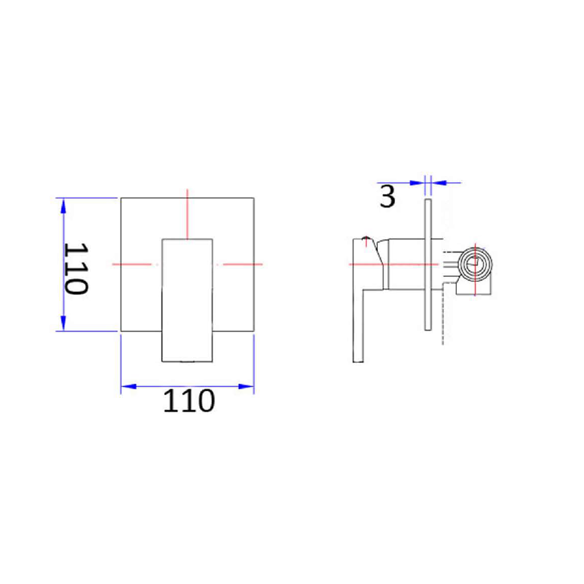 Rosa Wall Mixer Chrome
