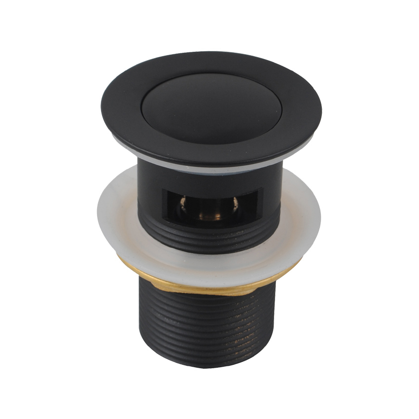 Matt Black 32/40mm Solid Brass Basin Pop Up Waste with Overflow