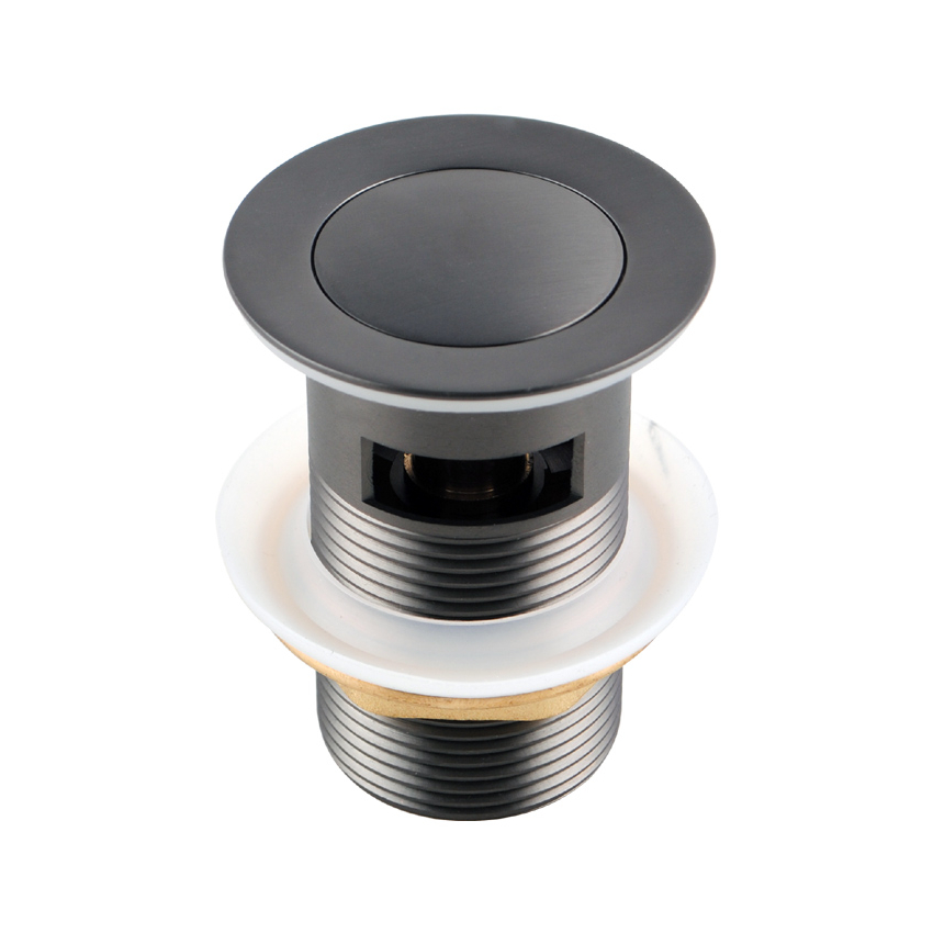 Gun Metal Grey 32/40mm Solid Brass Basin Pop Up Waste with Overflow