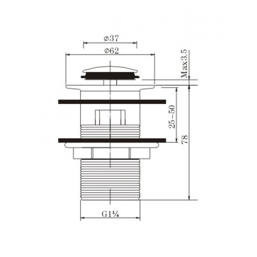 Brushed Yellow Gold 32/40mm Solid Brass Basin Pop Up Waste with Overflow