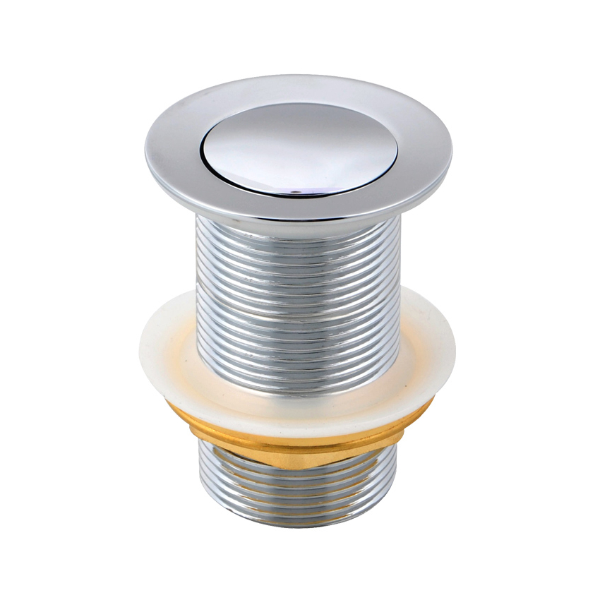 Chrome 32/40mm Solid Brass Basin Pop Up Waste with NO Overflow