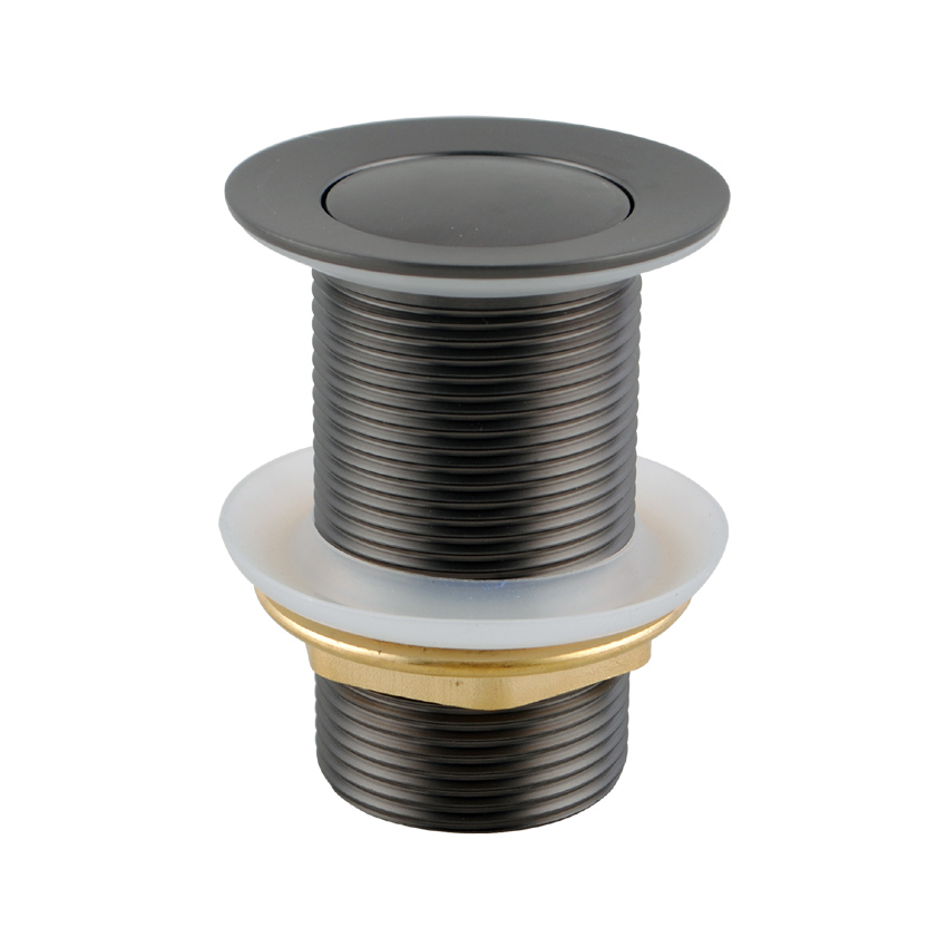 Gun Metal Grey 32/40mm Solid Brass Basin Pop Up Waste with NO Overflow