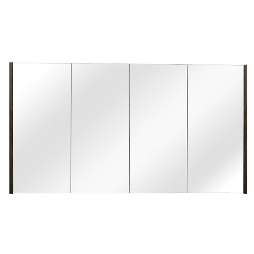 1500mm Pencil Mirror Dark Grey MDF 4 Doors Shaving Cabinet