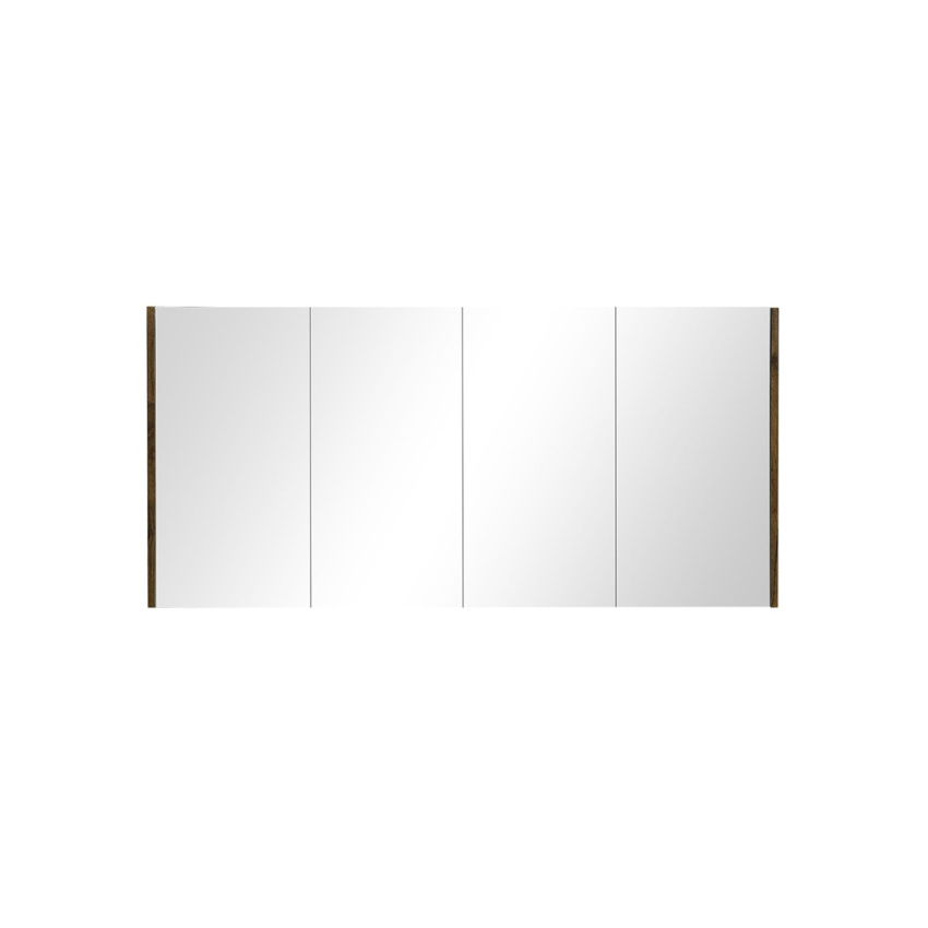 1500mm Pencil Mirror Dark Oak MDF 4 Doors Shaving Cabinet