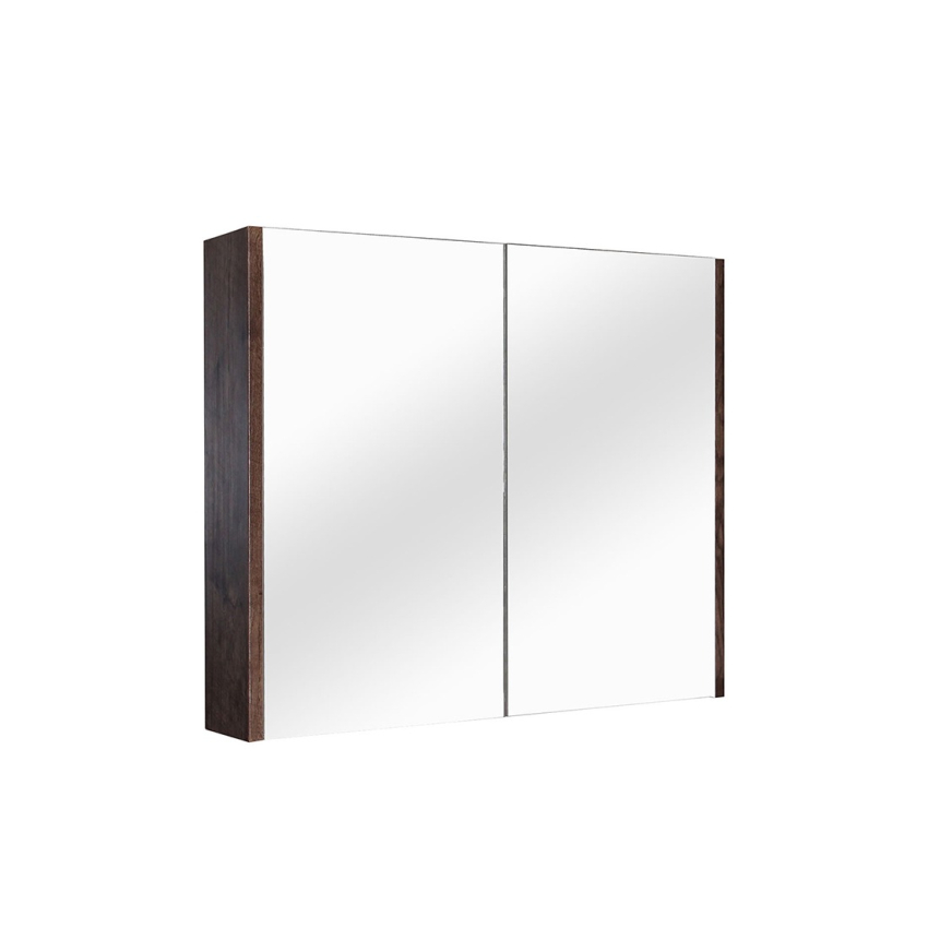 750mm Pencil Mirror Dark Oak MDF 2 Doors Shaving Cabinet