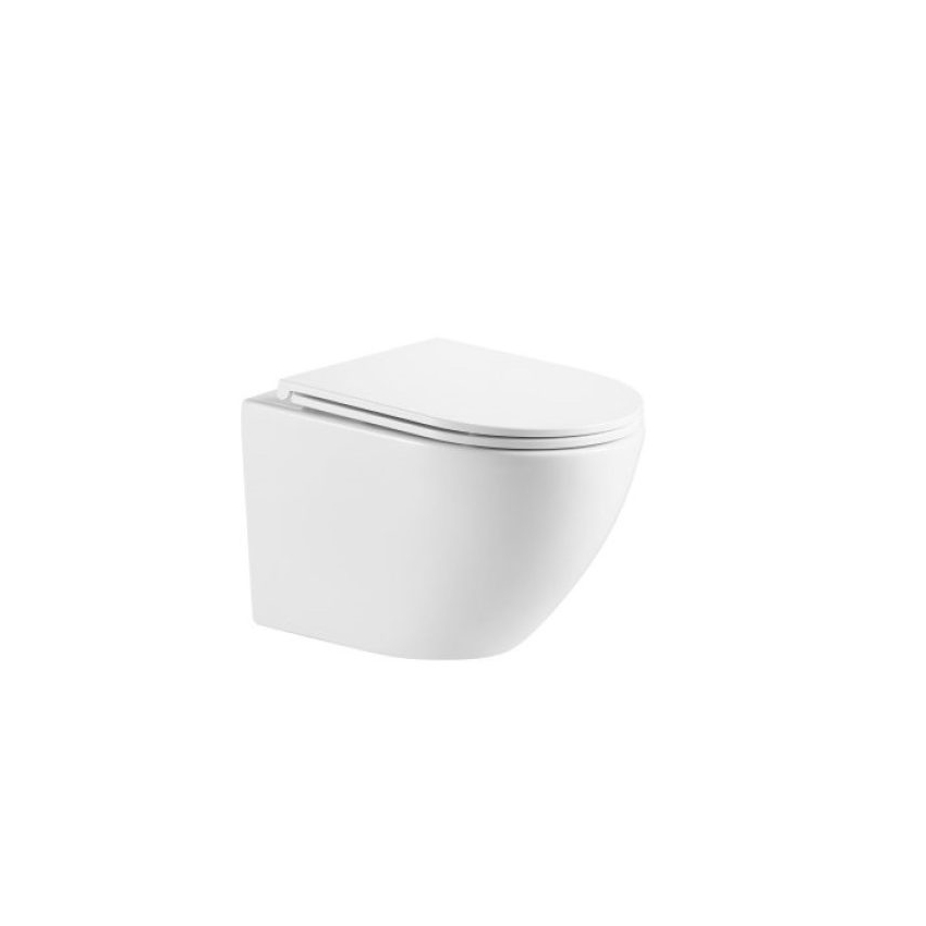 Wall Hung Pan (Rimless) With Slim Uf Seat Cover 