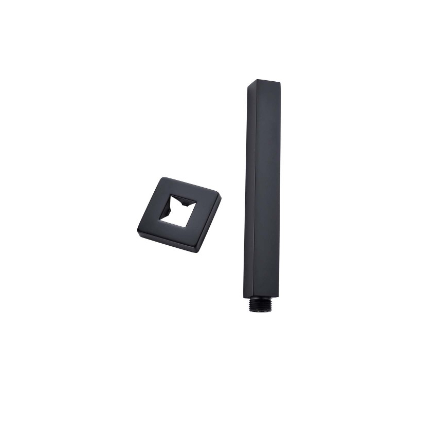 Cavallo Black Square Ceiling Shower Arm 200mm