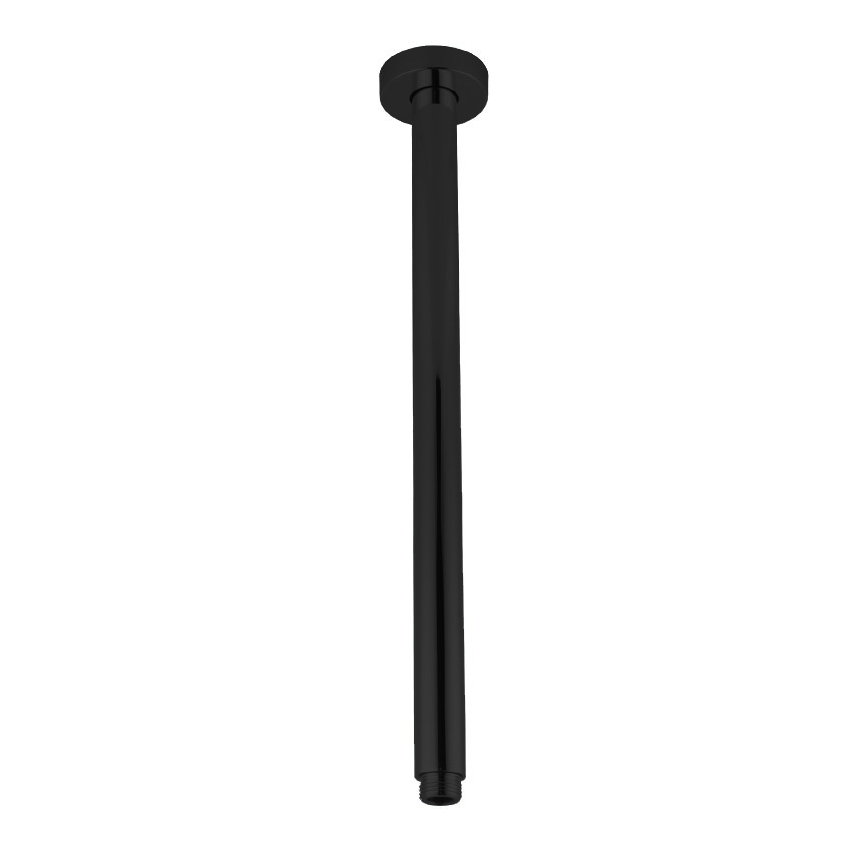 Pentro Matte Black Round Ceiling Shower Arm 400mm