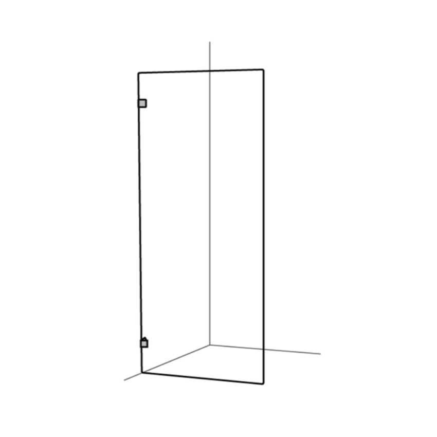 10mm Wall to Wall Frameless Shower Screen, Single Panel, Fixed Panel