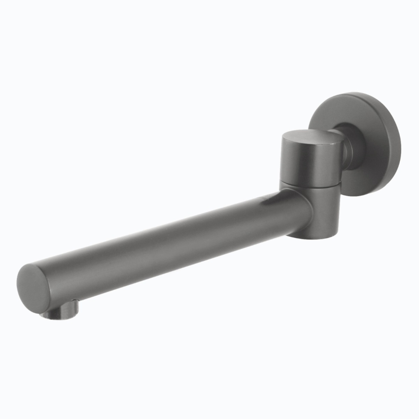 Pentro Gun Metal Grey Swivel Round Bath Spout