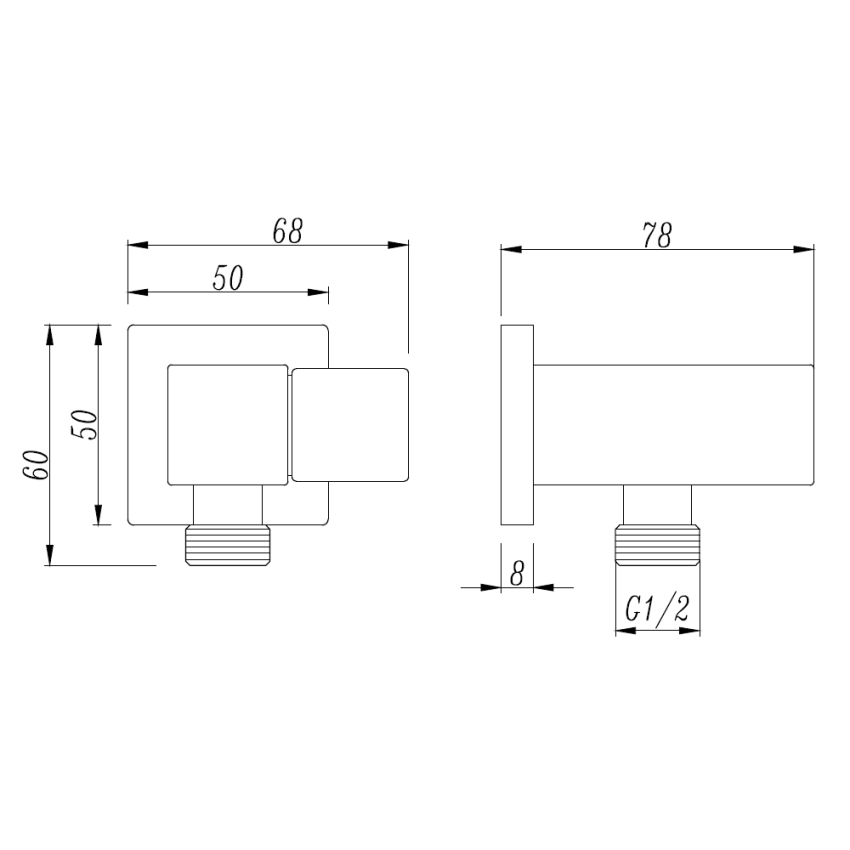 Esperia Brushed Nickel Shower Holder & Connector