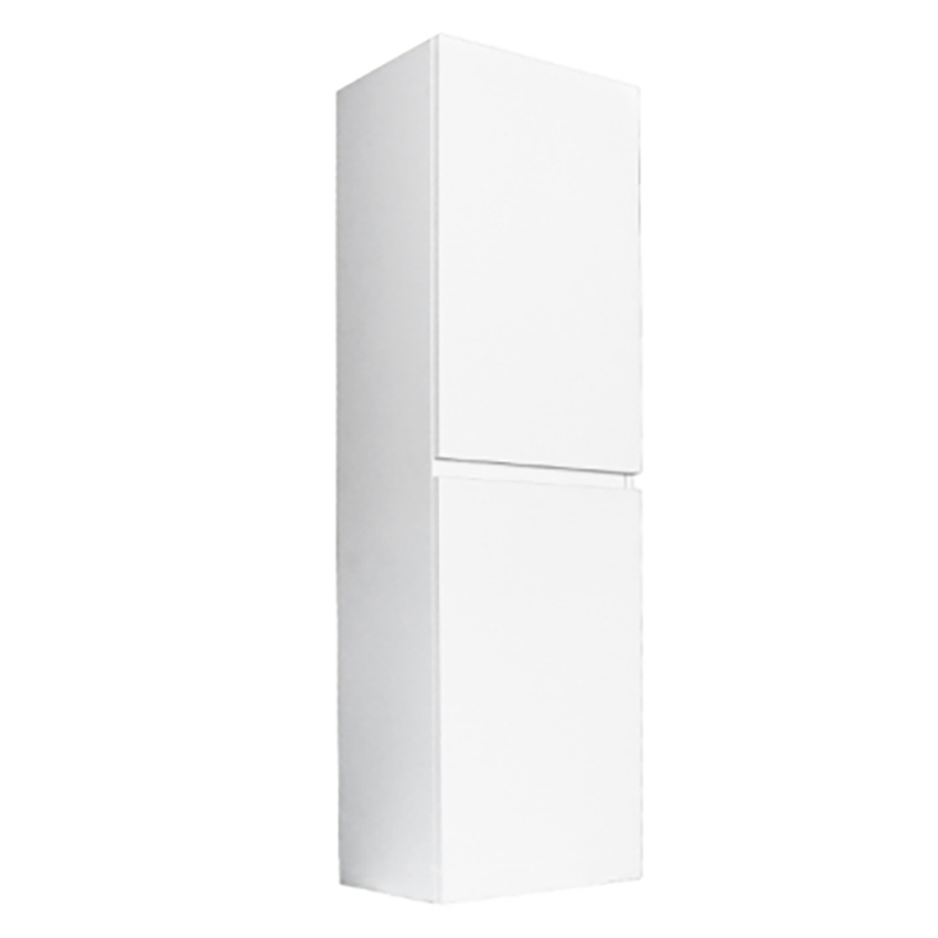 1350MM Gloss White MDF Tall Boy Bathroom Cabinet 2 Doors