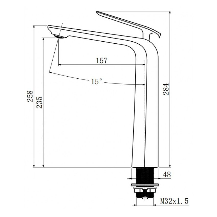 Esperia Chrome Tall Basin Mixer