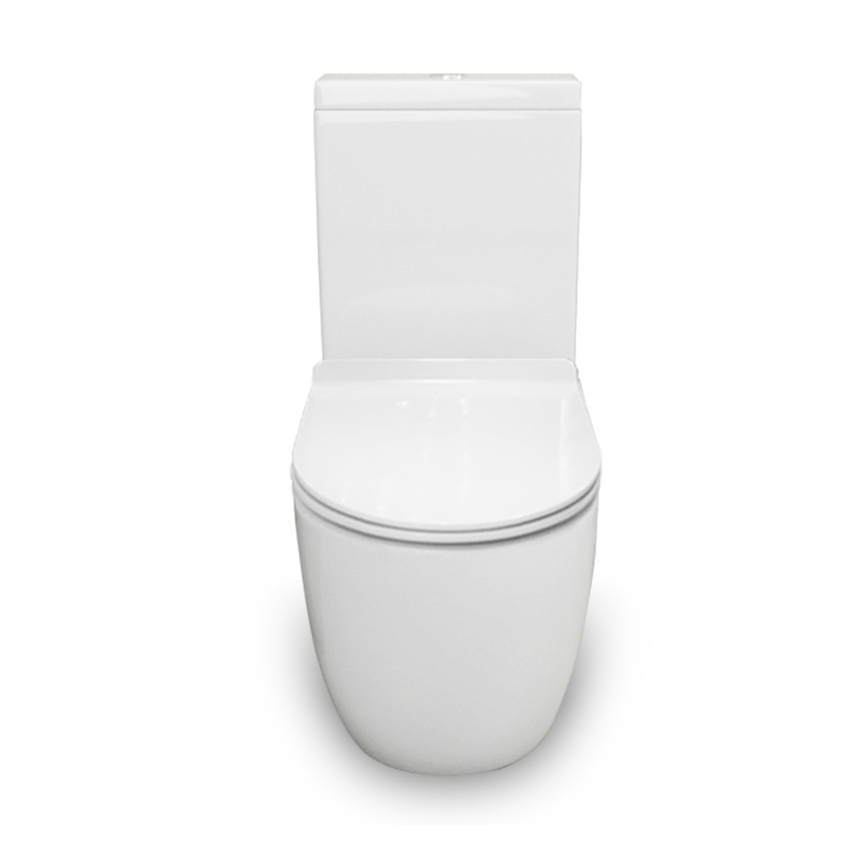 Two piece toilet Rimless flush