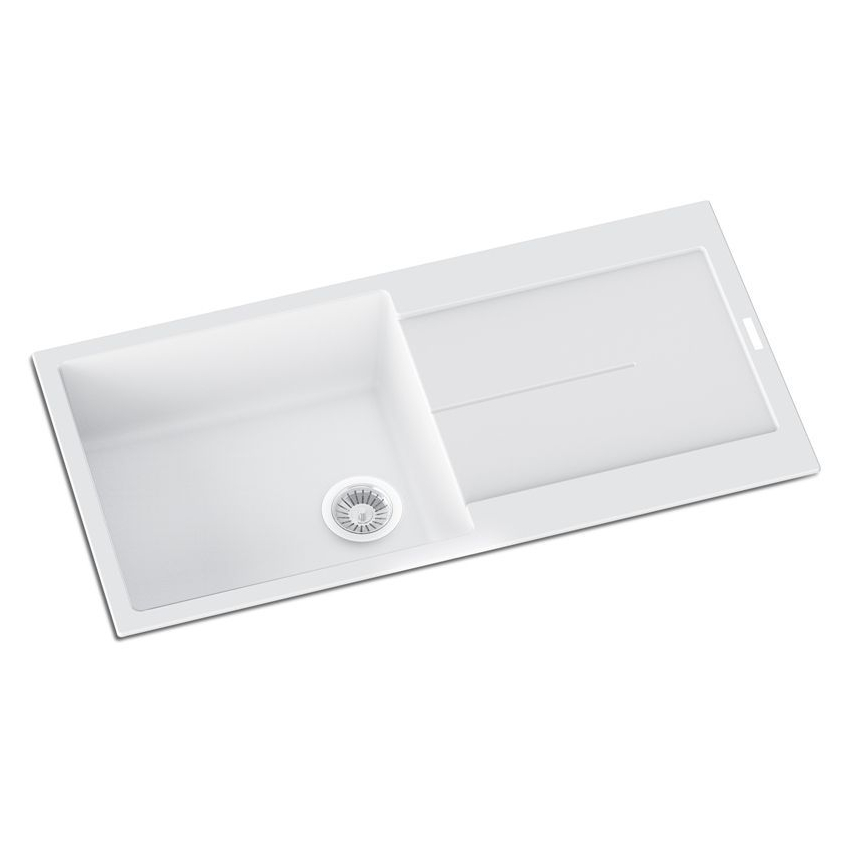 Carysil White Single Bowl with Drainer Granite Kitchen Sink 1000*440mm