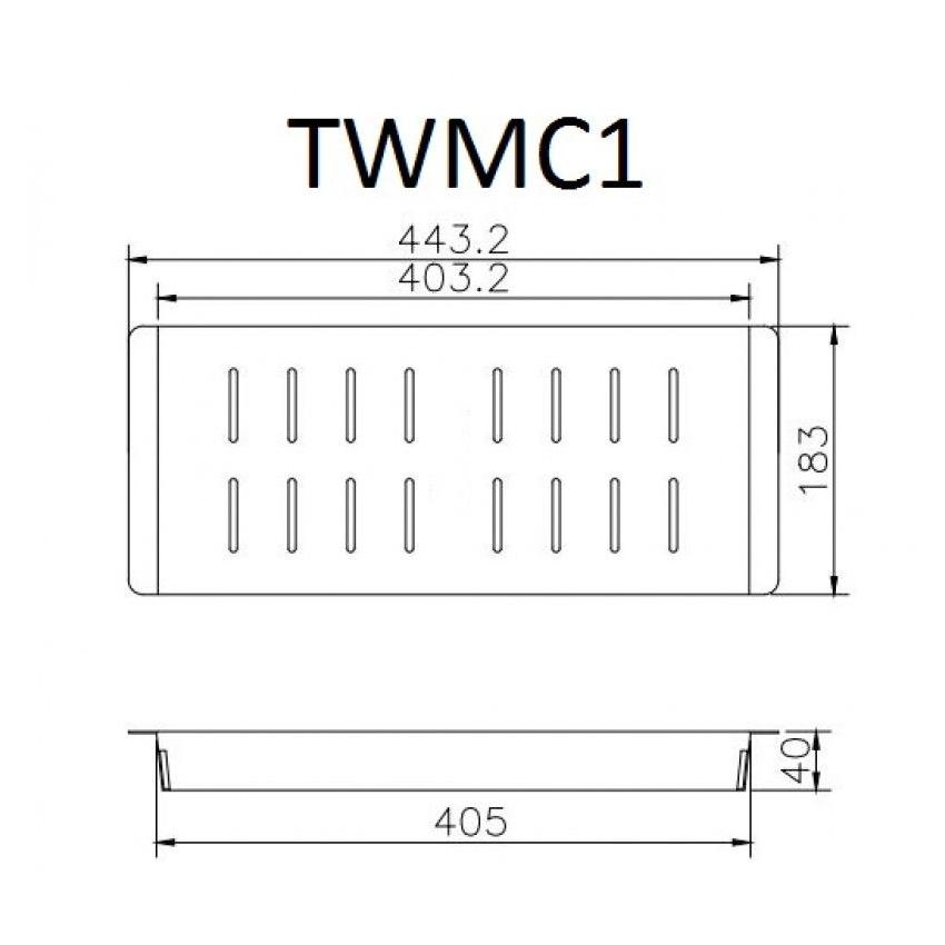 Square stainless steel colander for kitchen sink 443*183*40mm