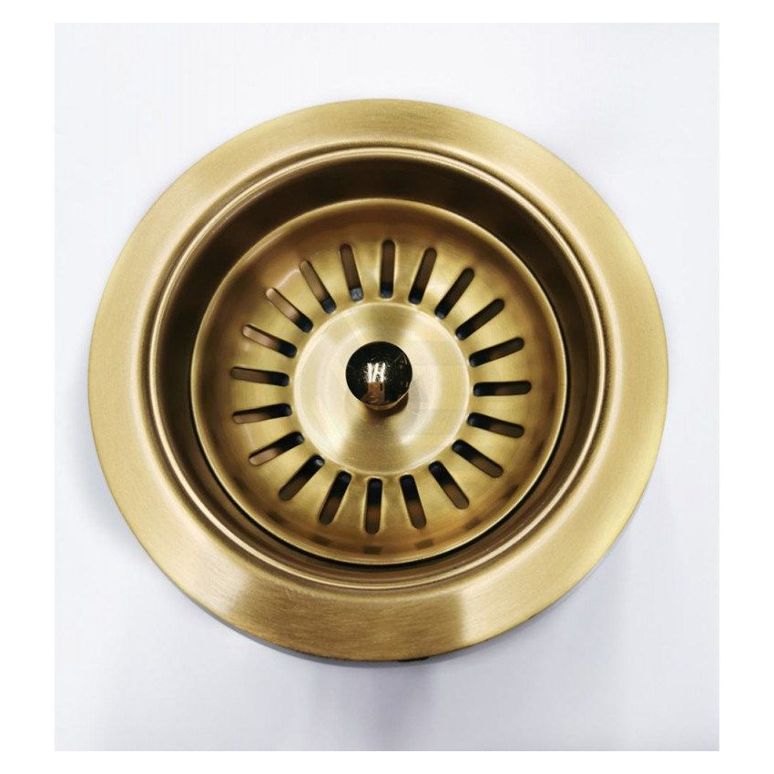90/114mm Kitchen Sink Gold Strainer Waste Assembly Stainless Steel 304