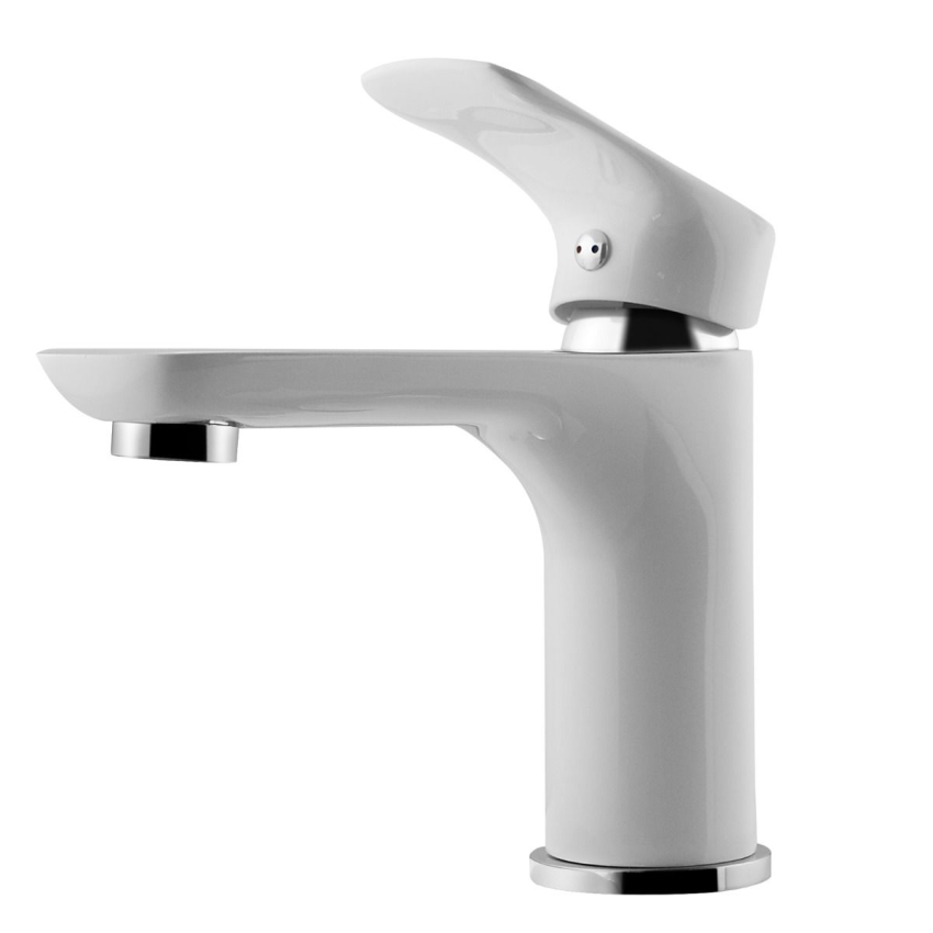 VOG Series White and Chrome Basin Mixer