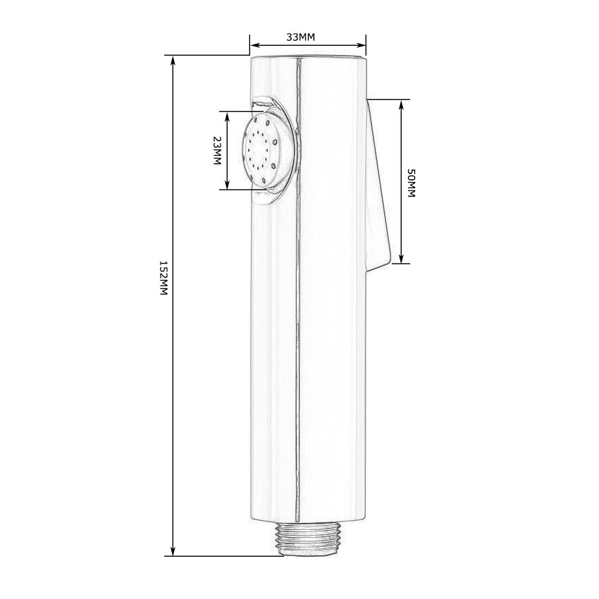 Round Chrome ABS Toilet Bidet Spray Kit With 304 Stainless Steel Hose