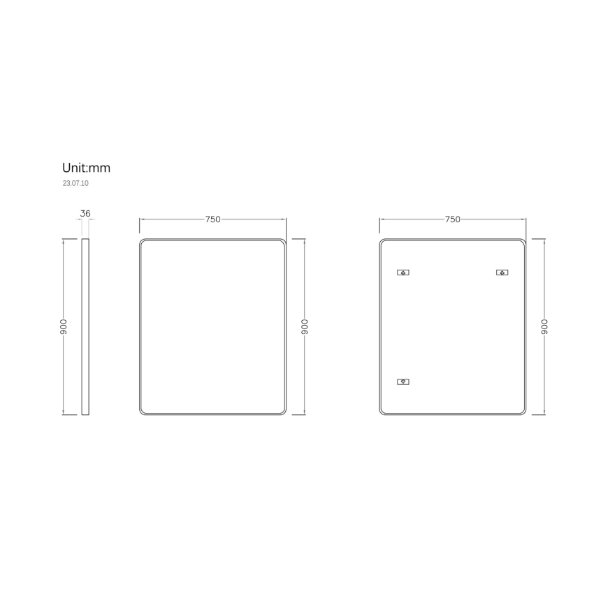 750mm Bronze Framed Bathroom Rectangle Mirror