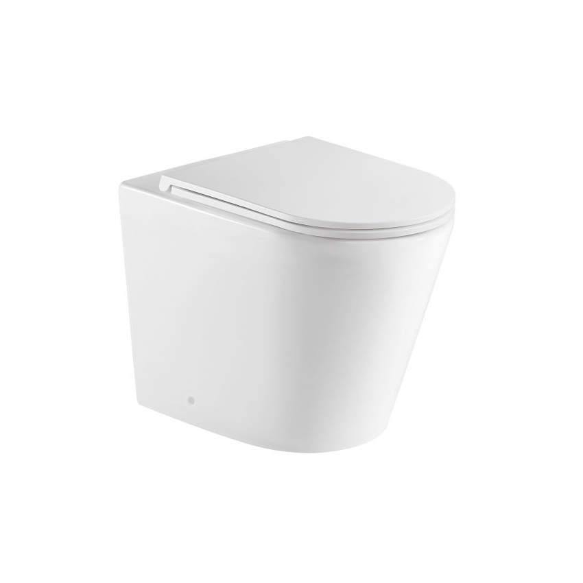 Berlin99 Matt White Floor Pan With Slim Uf Seat Cover Quiet Flushing Technology