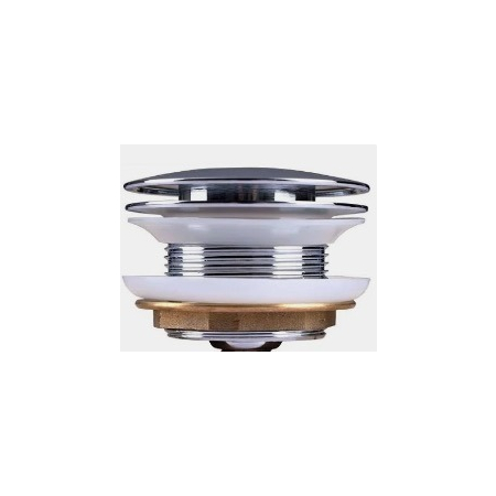 Chrome Mushroom Solid Brass 40mm Bathtub Pop Up Waste Plug Non Overflow