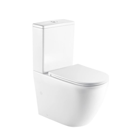 Hani Back To Wall Toilet Suite (Rimless) With Slim Uf Seat Cover And Universal Inlet Cistern T3