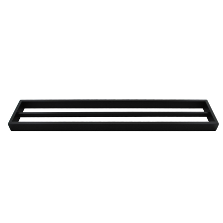 Black Double Towel Rail 600mm