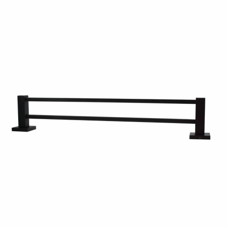 Black Double Towel Rail 800mm