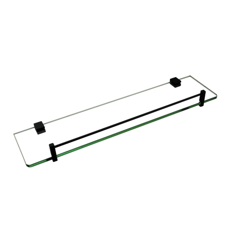 Black Glass Shelf Holder 500mm