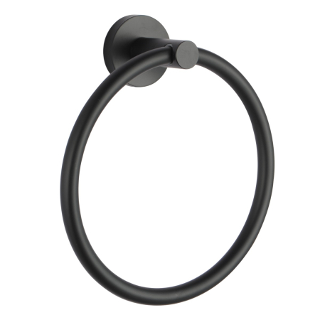 Round Black Hand Towel Ring