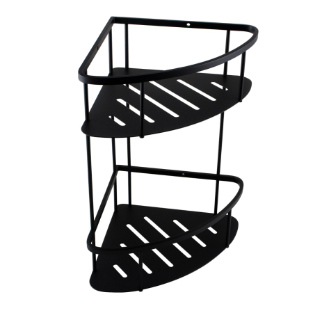 Matte Black Stainless Steel 2 Tier Shower Caddy Shelf