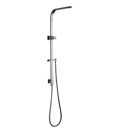 Square Brushed Nickel Shower Station without Shower Head and Handheld Shower