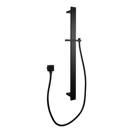 Square Black Sliding Shower Rail without Handheld Shower