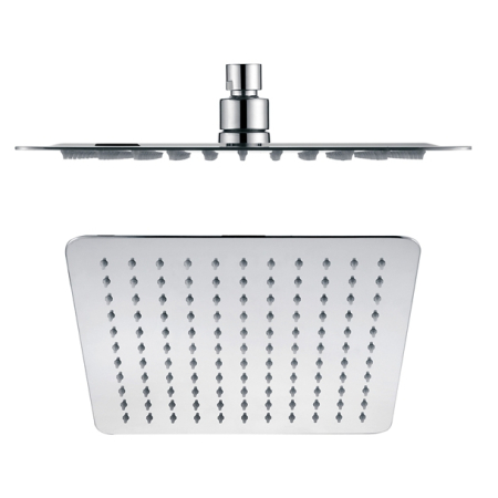 Chrome Super-slim Square Rainfall Shower Head 250mm