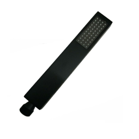Matte Black Brass Square Handheld Shower Spray Head