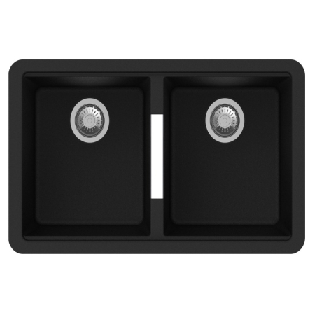Carysil CGDB Black Double Bowl Granite Kitchen Sink 824*481*241mm