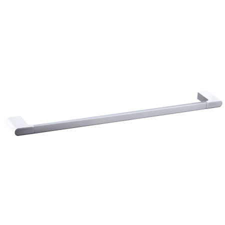 Cora Single Towel Rail 800 mm Chrome & White