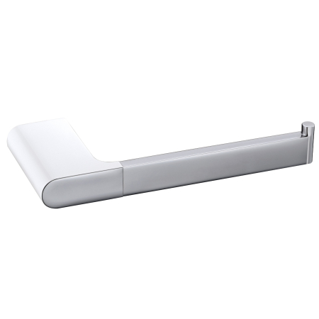 Cora Toilet Roll Holder Chrome & White