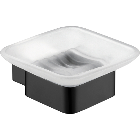 Rosa Glass Soap Dish Matt Black