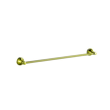 Clasico Single Towel Rail 600mm in Brushed Gold